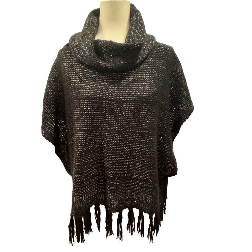 Nine West Vintage America Collection Sleevelss Black Sweater Size L